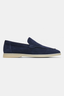 Navy suède loafers