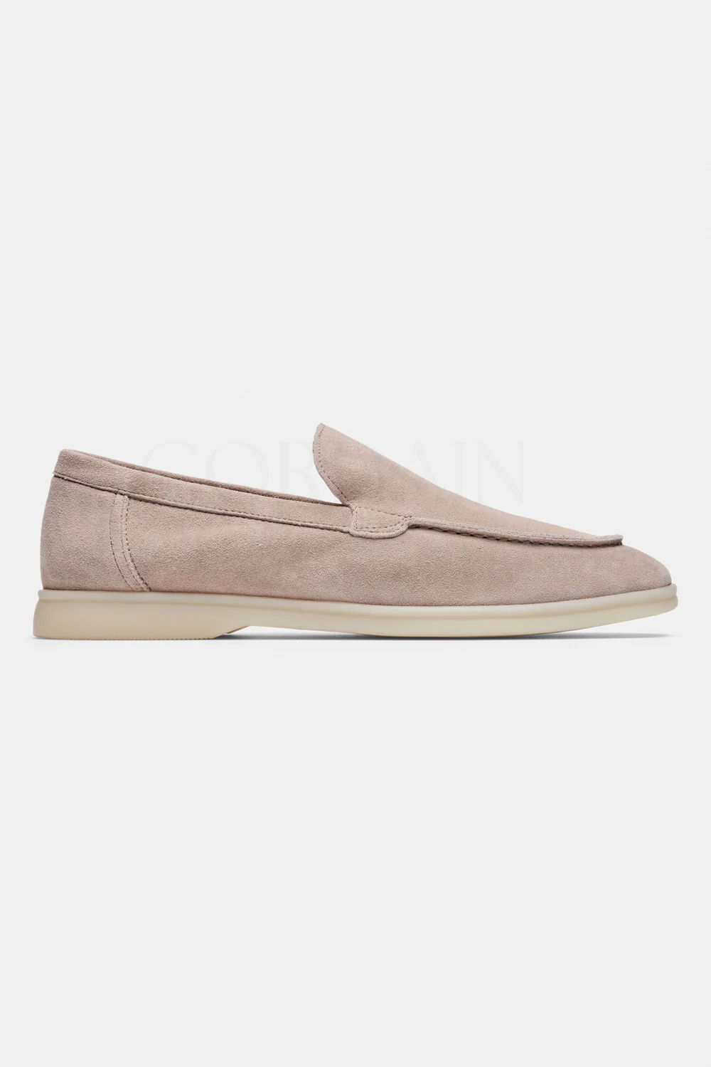 Beige suède loafers