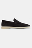 Zwarte suède loafers