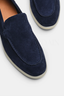 Navy suède loafers