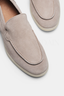 Beige suède loafers