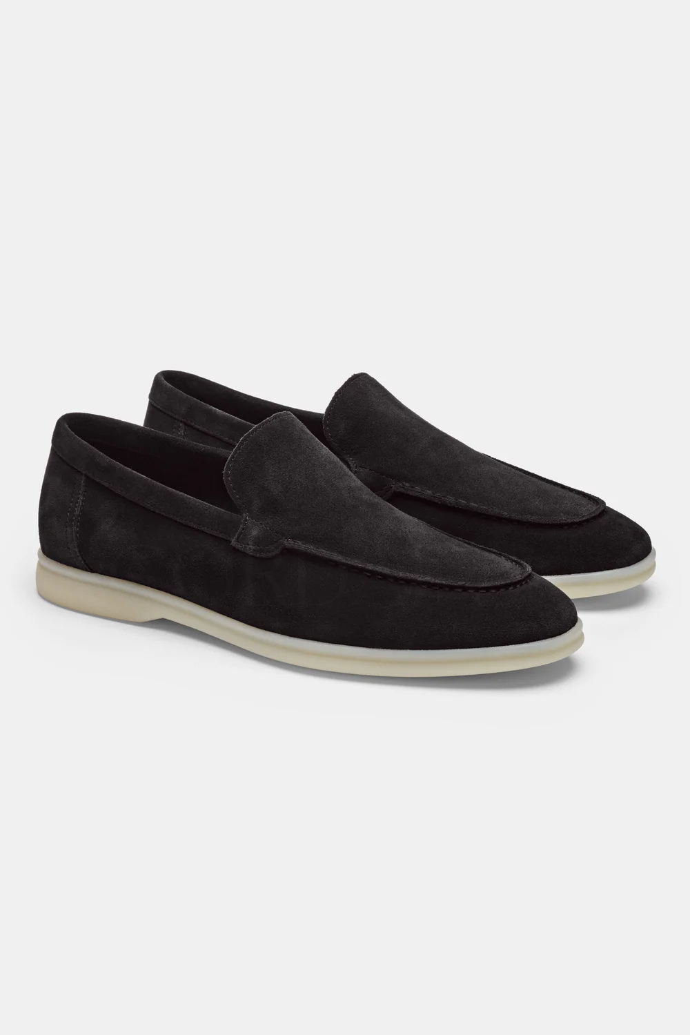 Zwarte suède loafers