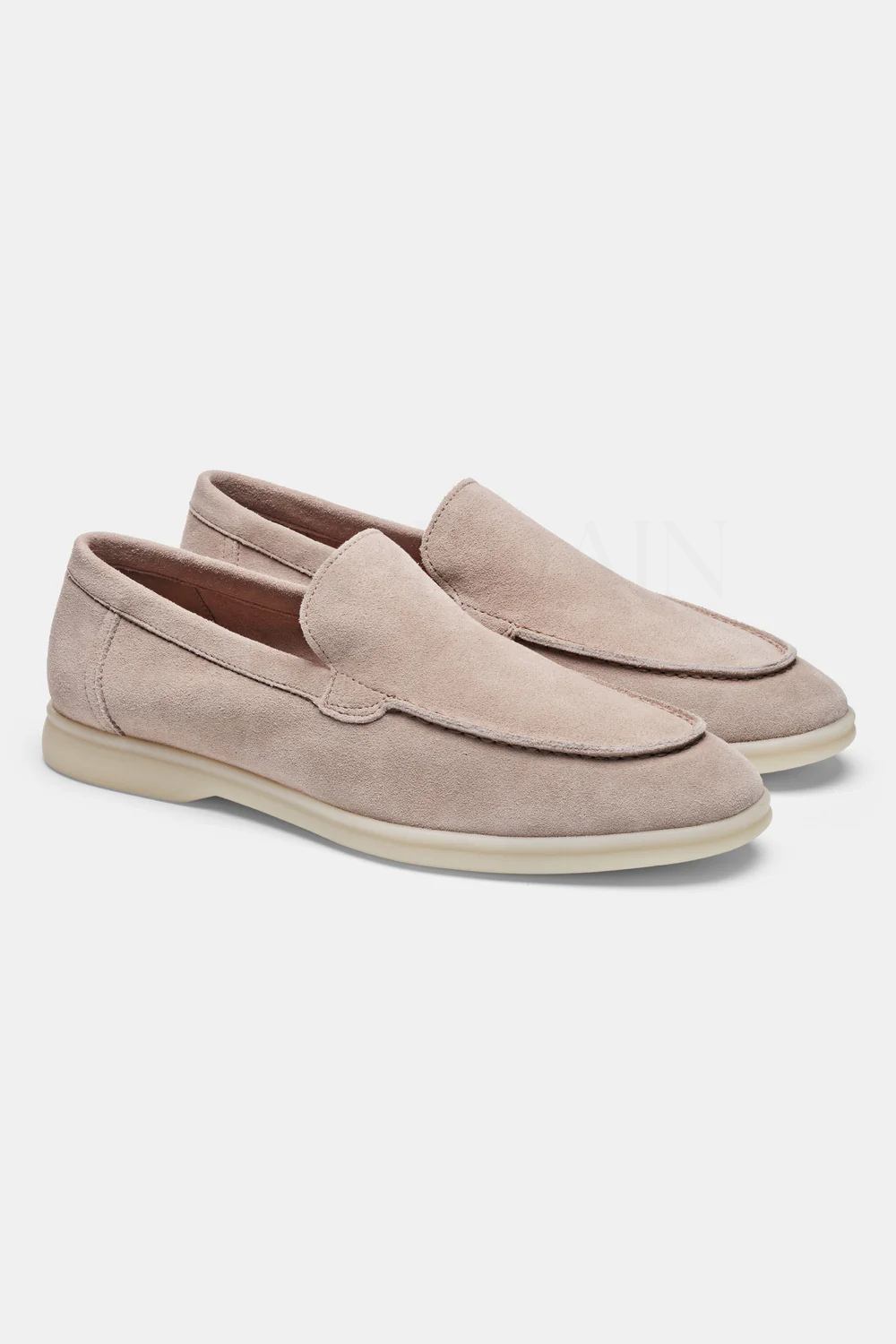 Beige suède loafers