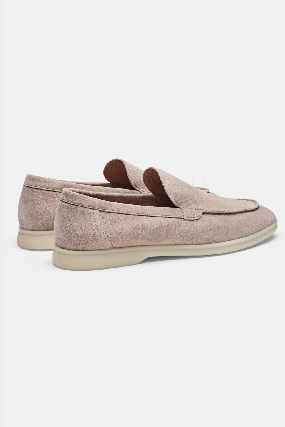 Beige suède loafers
