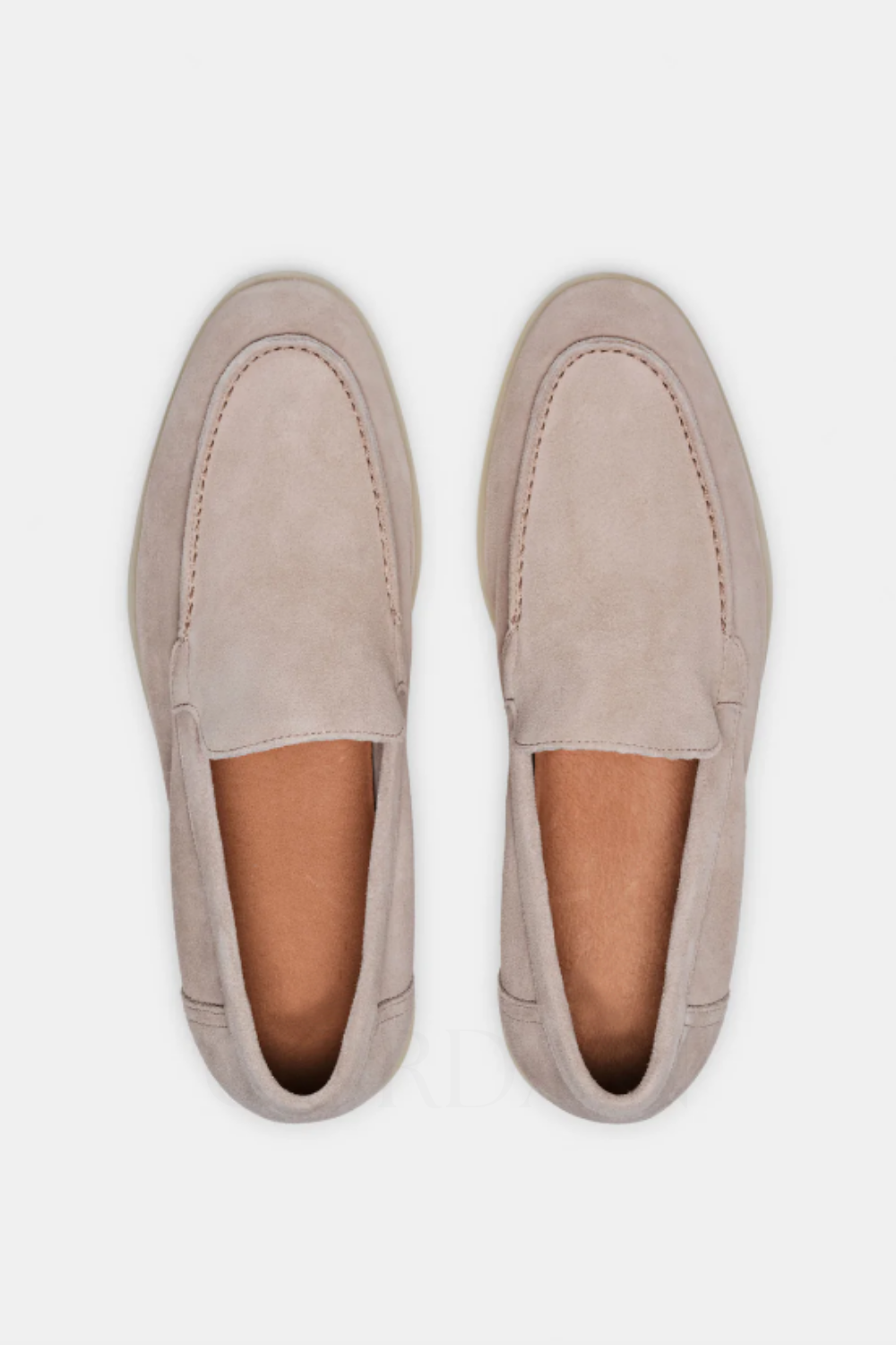 Beige suède loafers
