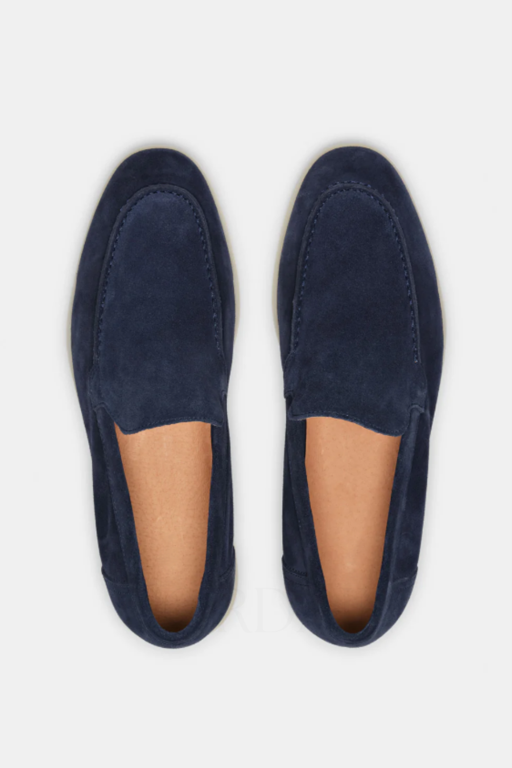 Navy suède loafers