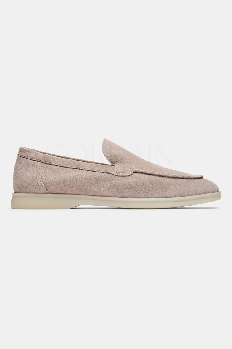 Beige suède loafers