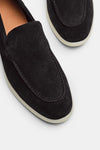 Zwarte suède loafers