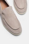 Beige suède loafers