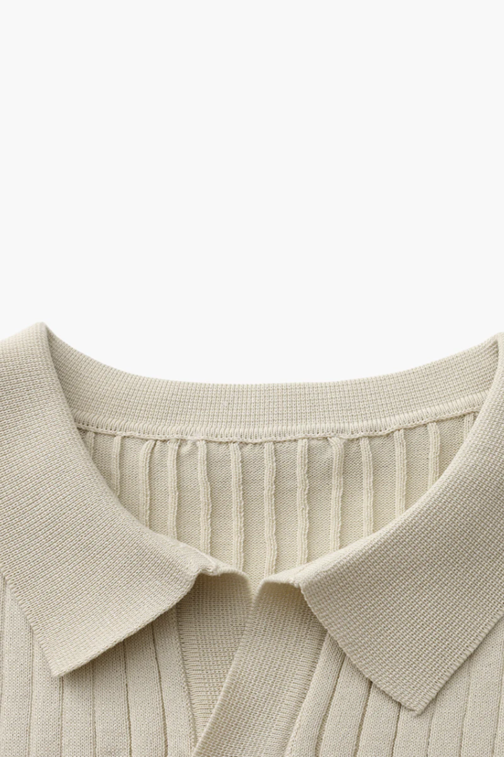 Palm Ribbed Polo - Beige