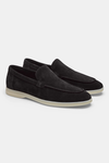 Zwarte suède loafers