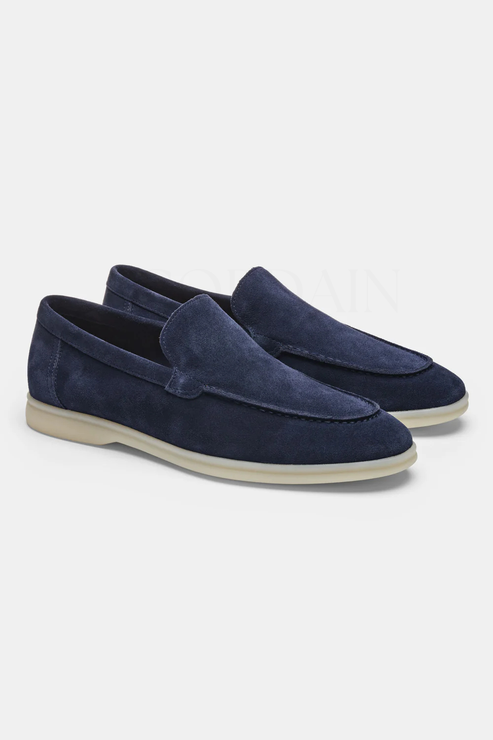 Navy suède loafers