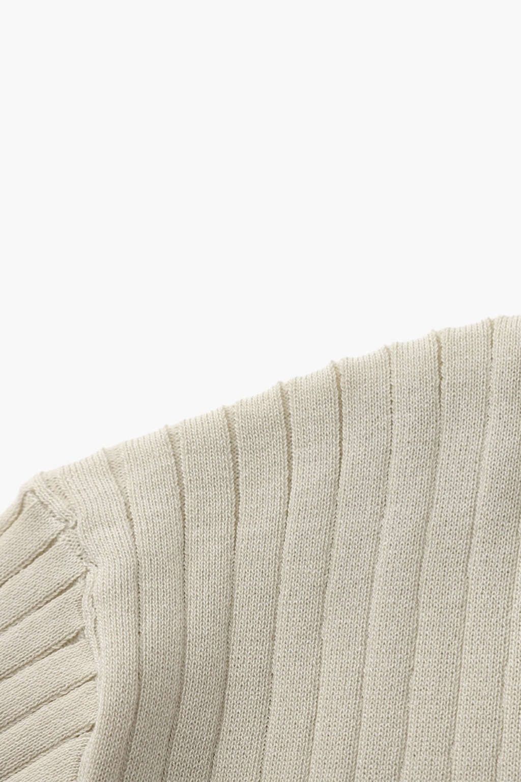 Palm Ribbed Polo - Beige