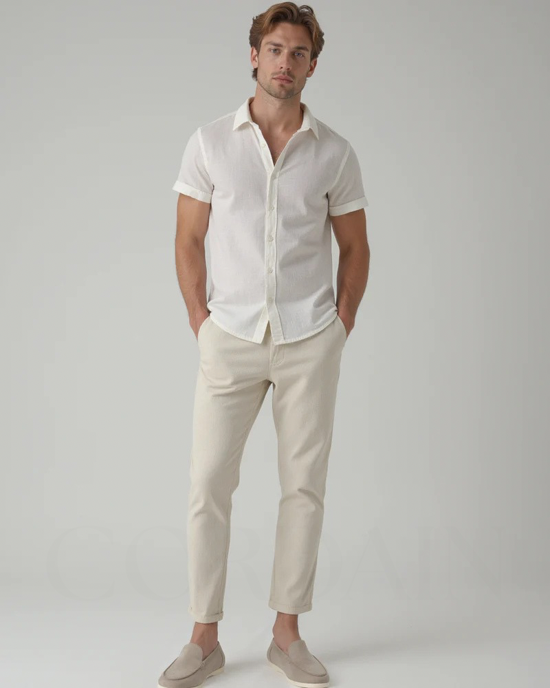 Beige suède loafers